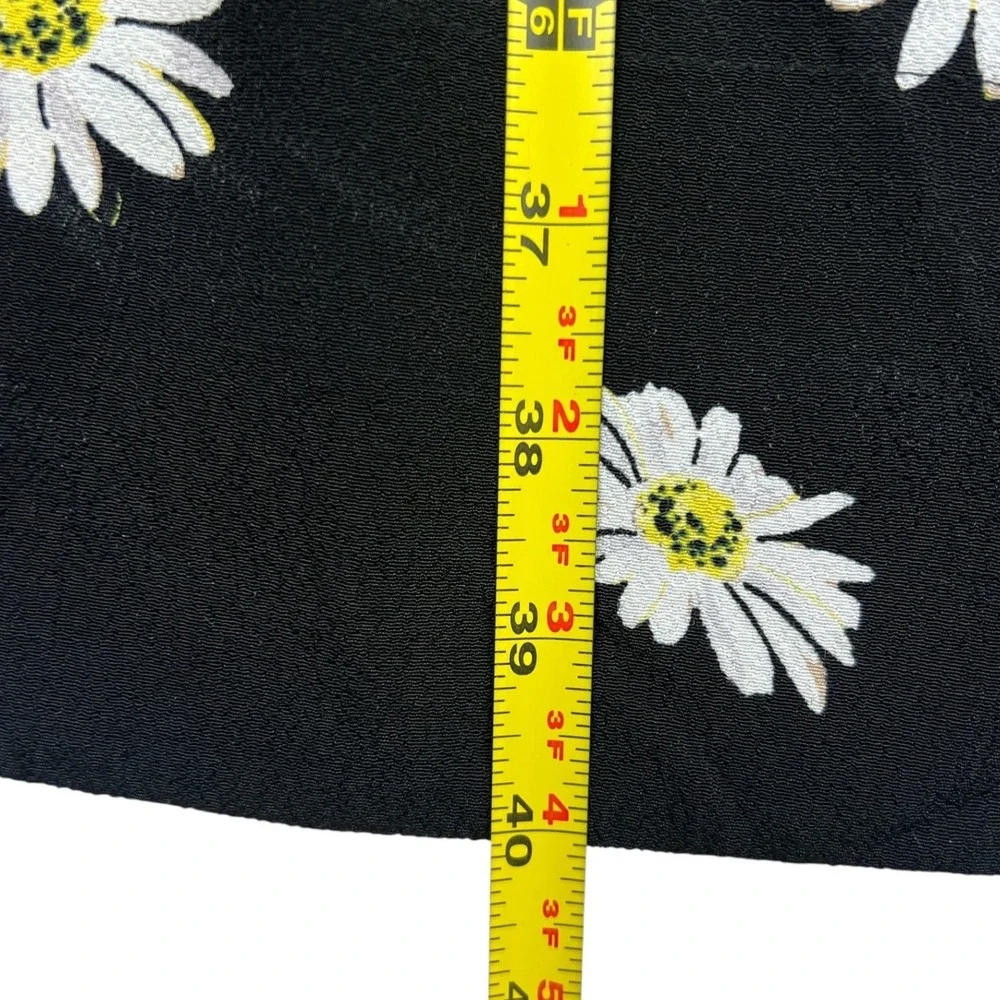 Kate Spade Daisy Halter Dress Black Floral Smocked Waist Preppy Coquette Garden